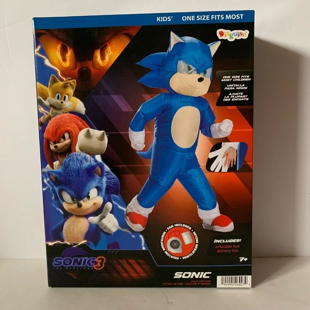 NIB. SONIC The Hedgehog Inflatable Kids Costume
